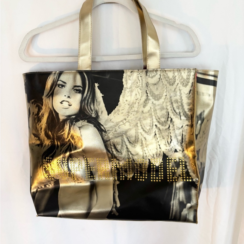 Victoria's Secret Gold and Black Angel Tote